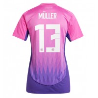 Camisa de Futebol Alemanha Thomas Muller #13 Equipamento Secundário Mulheres Europeu 2024 Manga Curta